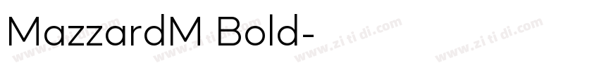 MazzardM Bold字体转换